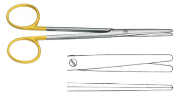 TC-DISSECTING SCISSORS, STR., 23 CM - TMI
